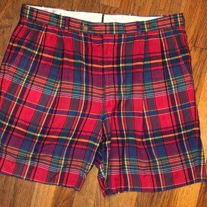 VINTAGE TITLEIST PLAID BERMUDA GOLF SHORTS MENS 38